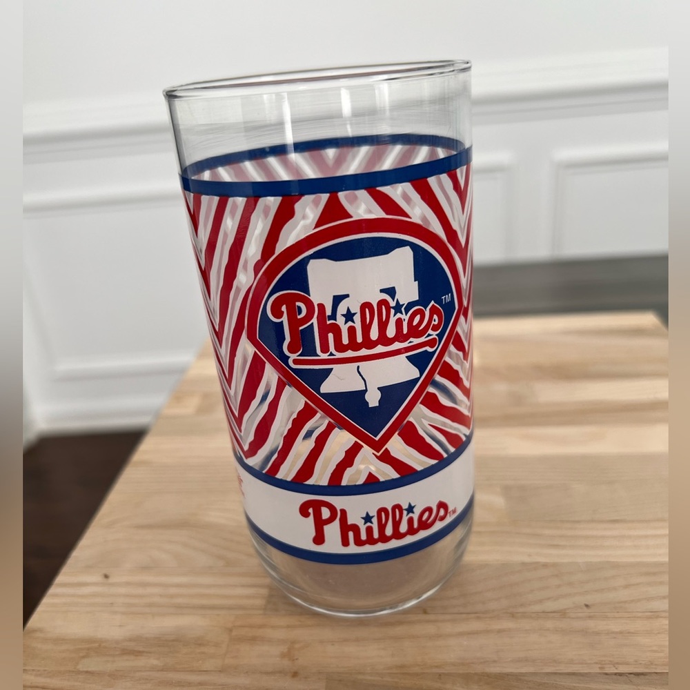 Philadelphia Phillies Rare Collectible Pint Beer Glass Vintage Excellent